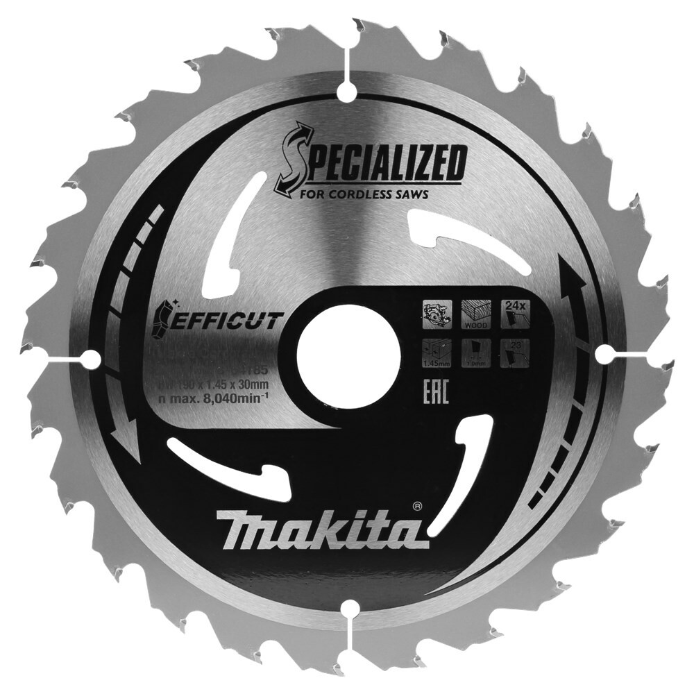 Open schattig Chirurgie Makita Cirkelzaagblad 190x30x1.45mm 23tands Efficut ATAFR Hout - BMN IJzerwaren Open schattig Chirurgie Makita Cirkelzaagblad 190x30x1.45mm 23tands Efficut ATAFR Hout - BMN IJzerwaren